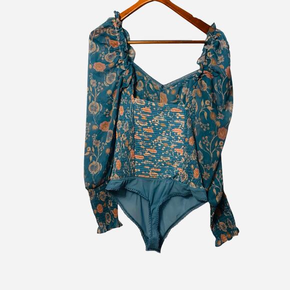 Free People Brunch Date Bodysuit sz L - Picture 8 of 9